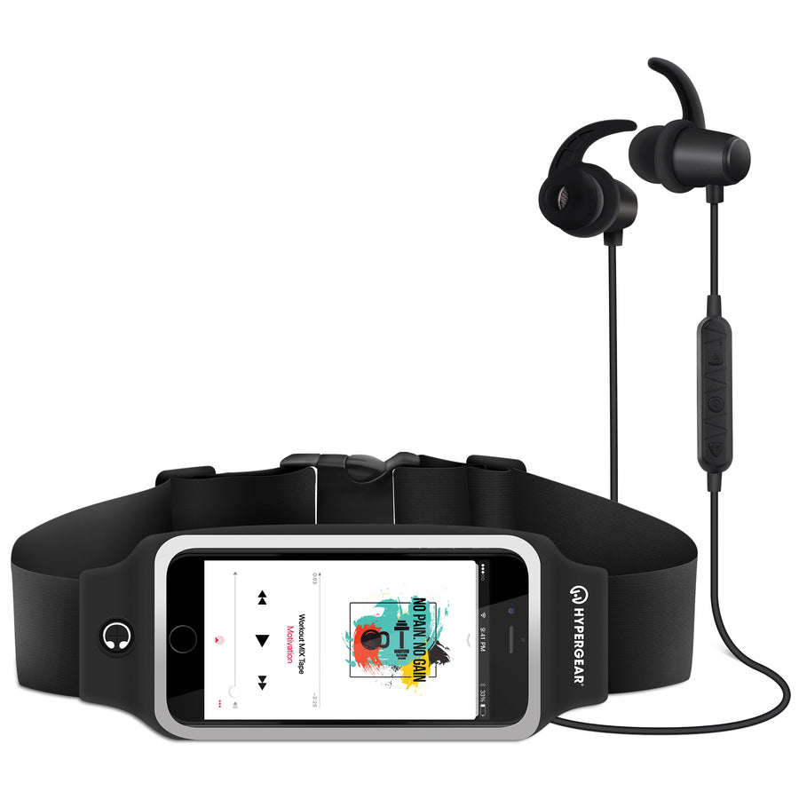 HyperGear ActiveGear Wireless Earphones + Sport Belt