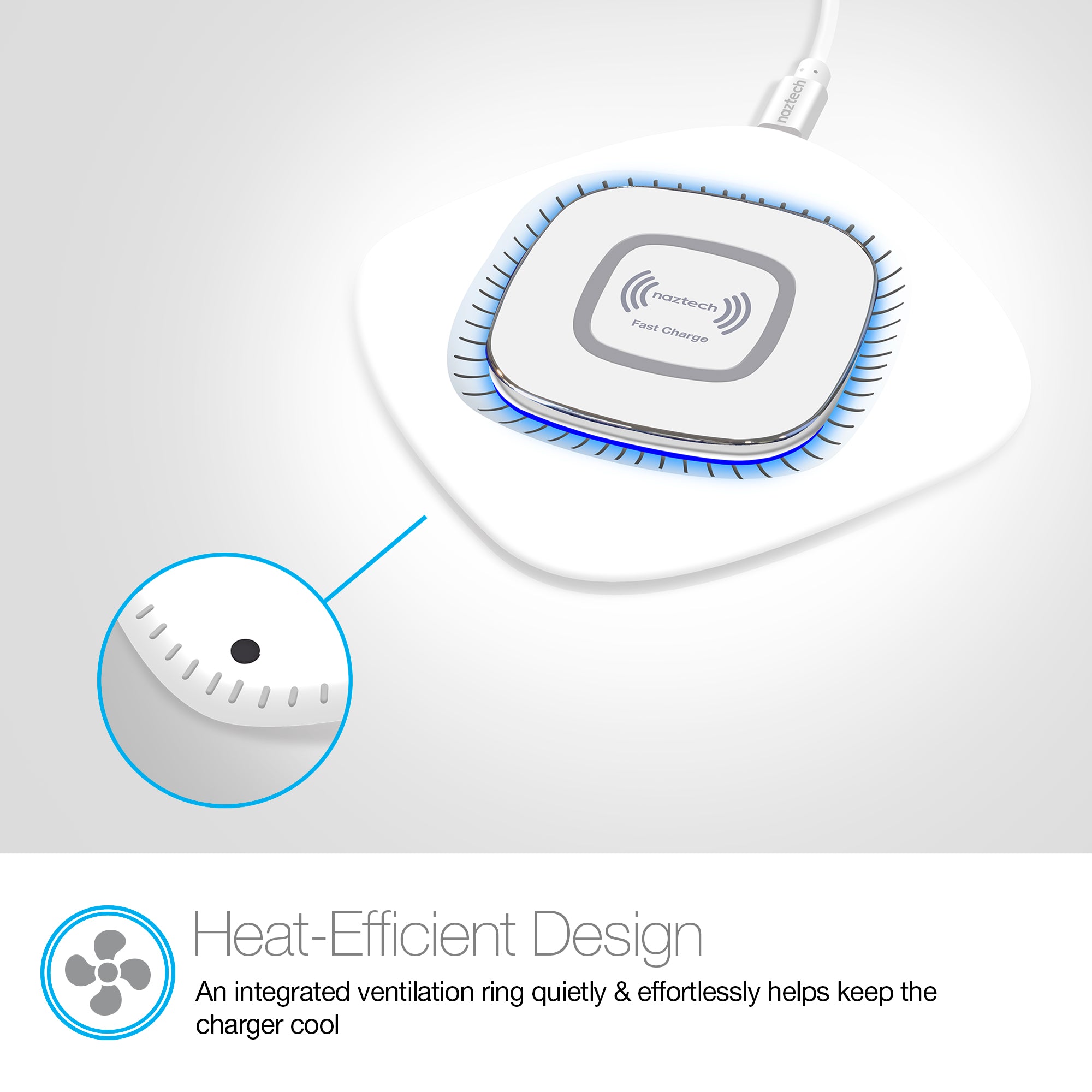 Naztech Power Pad Qi Wireless Fast Charger