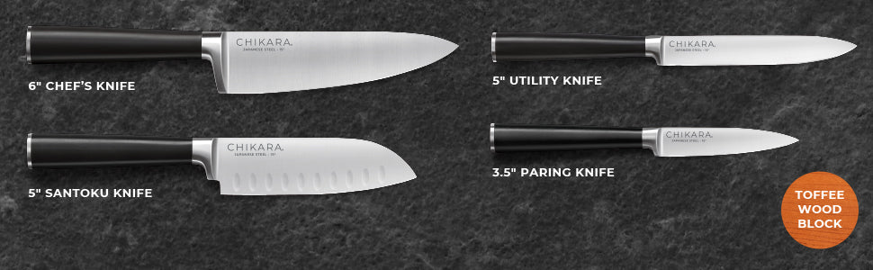  Ginsu Chikara Series Forged 5-Piece Japanese Knife Set