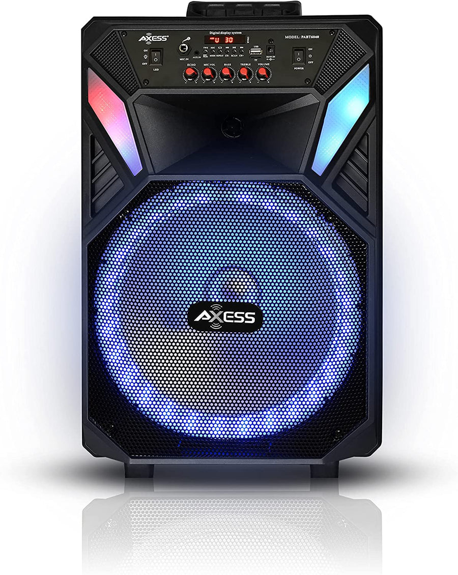12" 400W Bluetooth Trolley LED Speaker with TWS Link and 1.5" Tweeter (PABT6040)