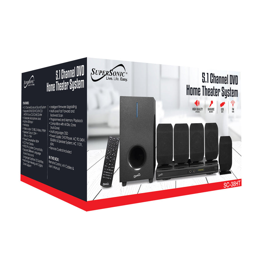 5.1 Channel DVD Home Theater System (SC-38HT)