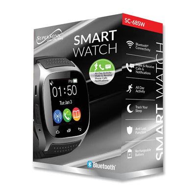 Bluetooth Smart Watch with Built-in Microphone and Speaker (SC-68SW)