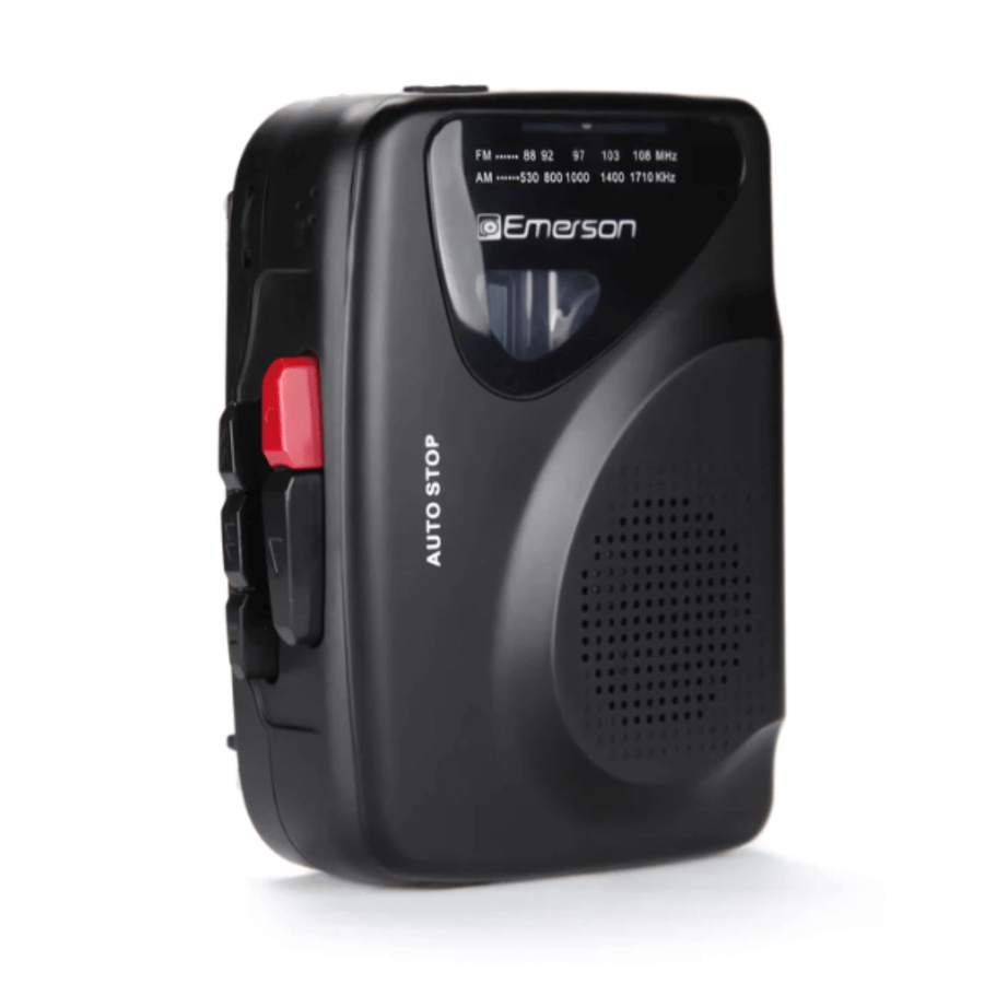 Emerson Portable Cassette Player & Recorder w AMFM Radio and Built-In Speaker
