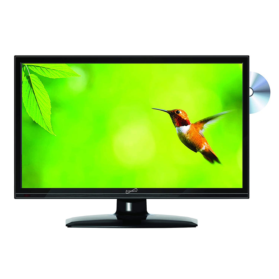 Supersonic 15.6" 12 Volt ACDC LED HDTV with DVD Player, USB, SD Card Reader and HDMI (SC-1512)