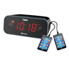 Bluetooth Dual Alarm Clock Radio with Two USB Charge Ports (NRC-182)