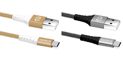 Naztech USB-A to USB-C 2.0 Charge & Sync Cable 4ft Braided (USBCABLE9-PRNT)