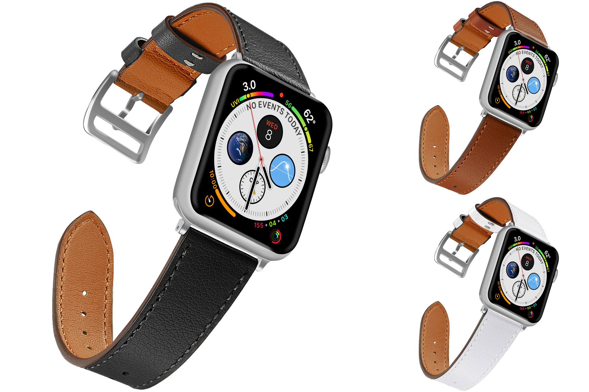 Naztech Leather Band for Apple Watch 38 & 40mm (LEATHER38-PRNT