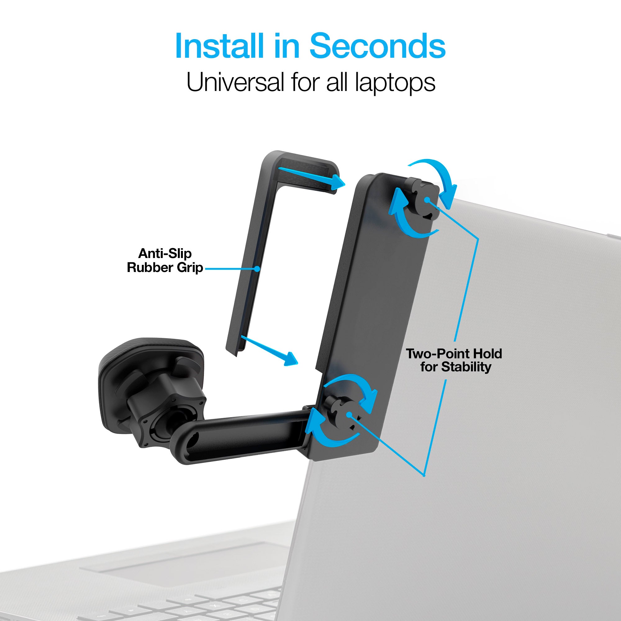 Naztech MagBuddy Elite Laptop Mount w Adjustable Angle & Orientation