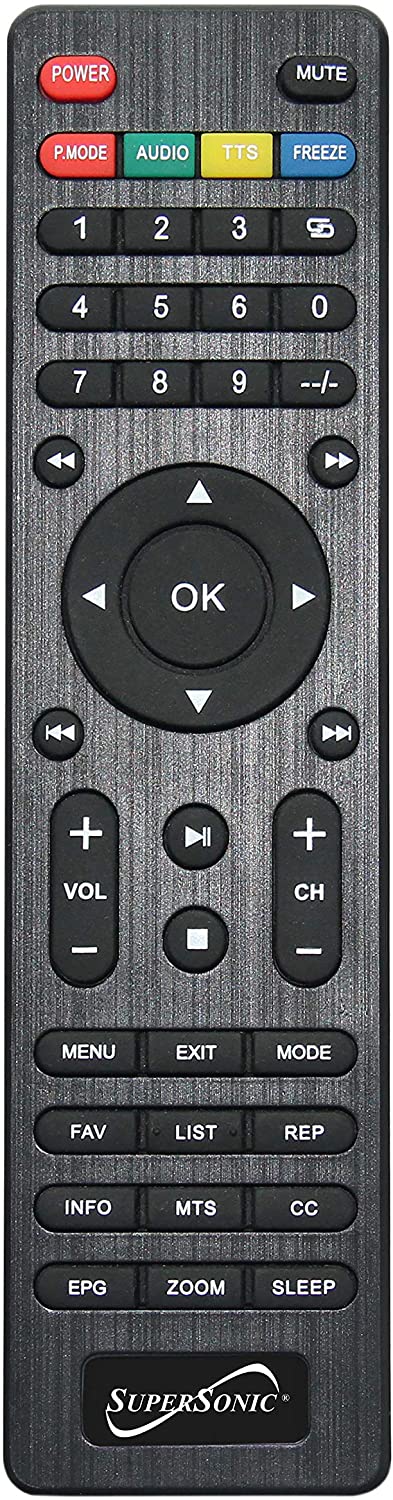 Supersonic 13" Portable Digital LED TV with USB, SD & HDMI Inputs and FM Radio - 12-Volt ACDC Compatible (SC-2813)