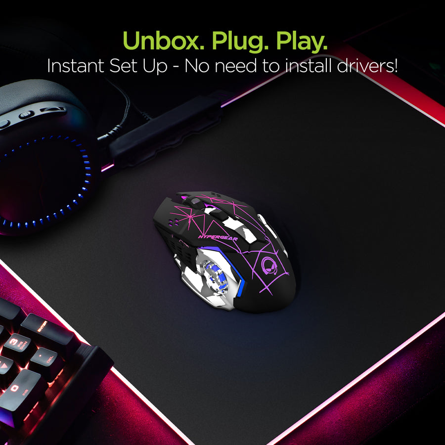 HyperGear Chromium Wireless Gaming Mouse for Extended Play Sessions (15571-HYP)