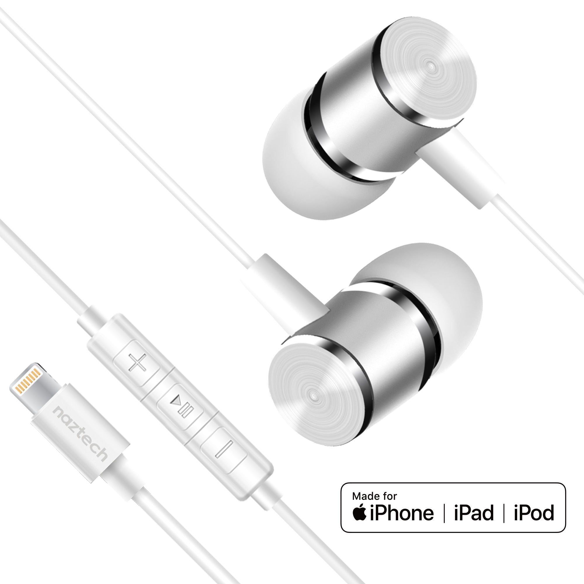 Naztech Platinum High Fidelity Lightning Earbuds