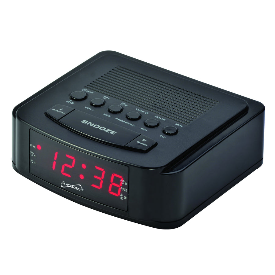 Dual Alarm Clock Radio with USB Charging Port (SC-382U)