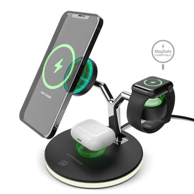 HyperGear MaxCharge 3-in-1 MagSafe Wireless Charging Stand for Phones (15515-HYP)