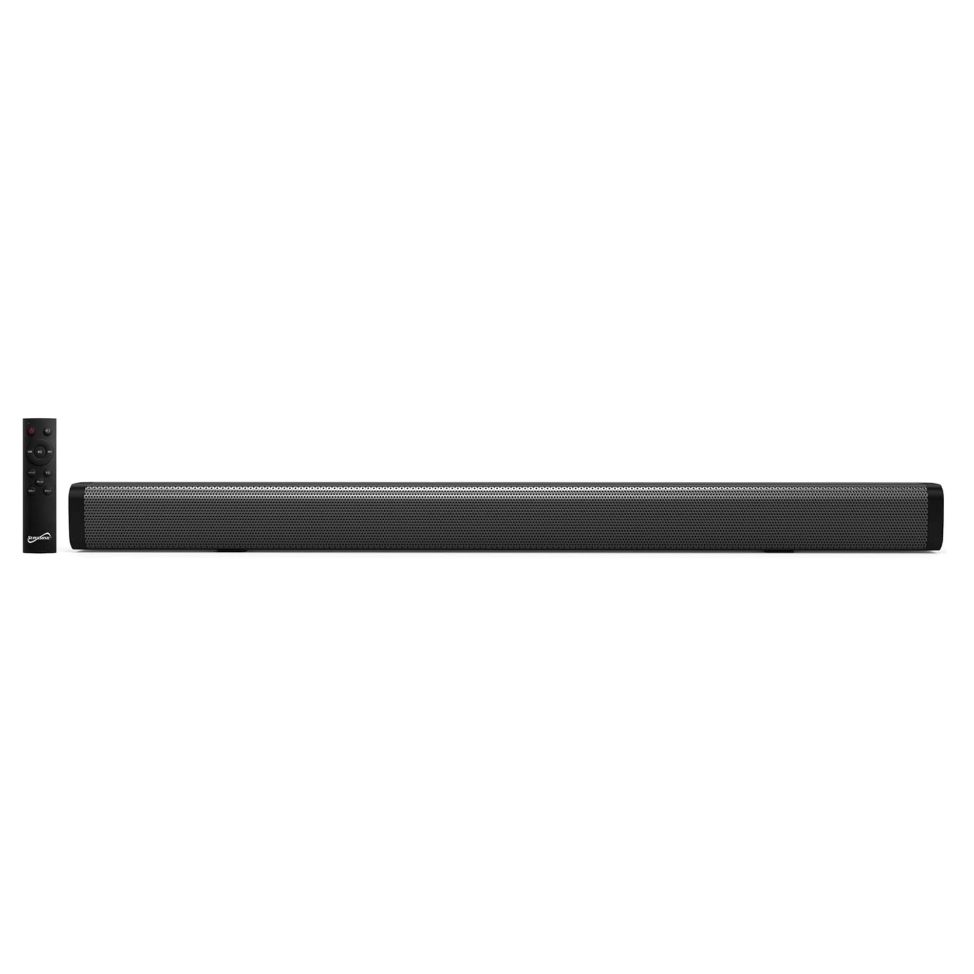 Supersonic 30-inch Optical Bluetooth 2.0 Channel Soundbar with Dual AUX Inputs