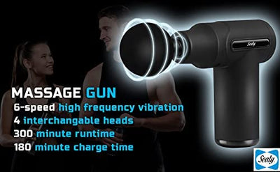 Sealy Deep Tissue Mini Percussion Massage Gun with Rechargeable Battery (MA-100)