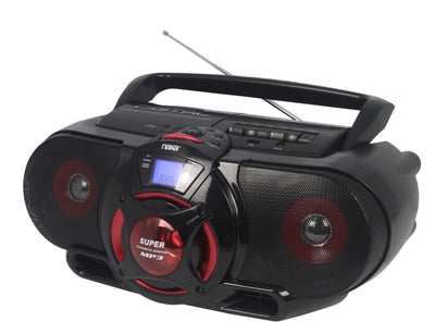 Portable Bluetooth MP3, CD & AM FM Stereo Radio Cassette Player and Recorder (NPB-273)