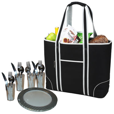 Picnic at Ascot Classic Insulated Picnic Tote with Service for 4 (424)