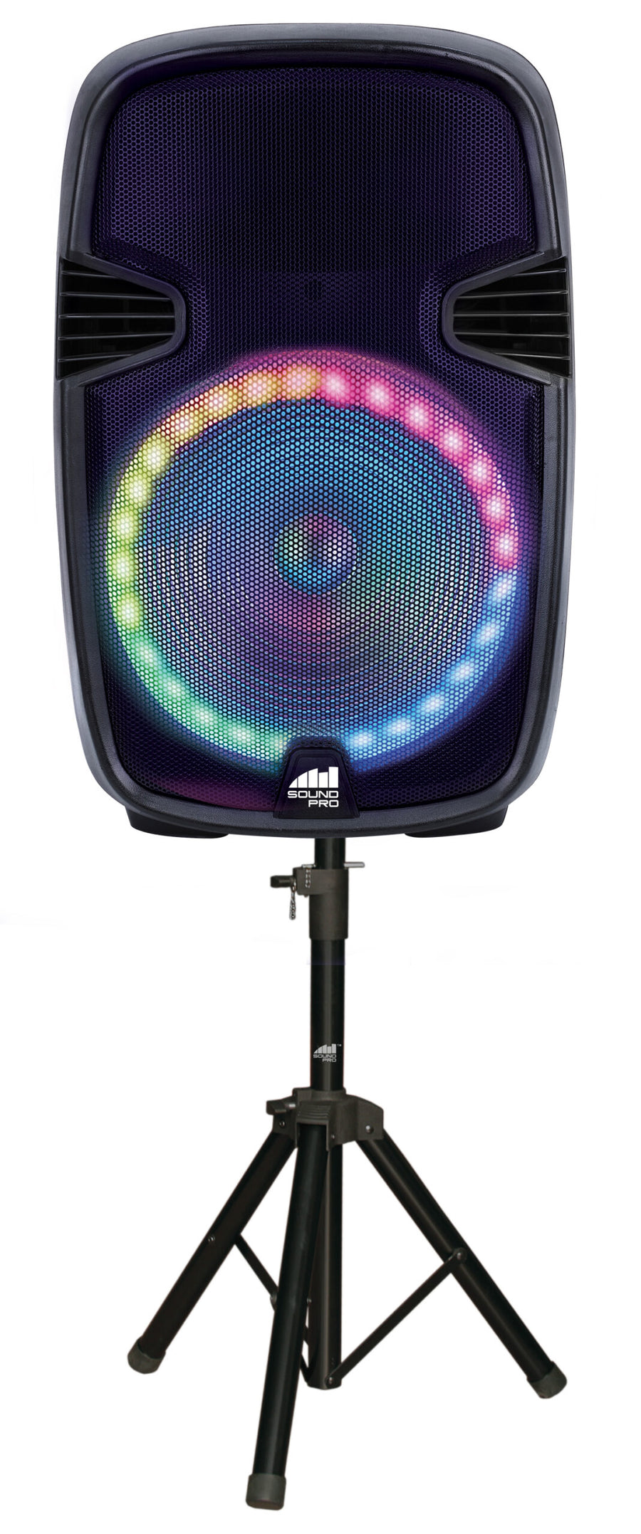 Portable 15” Bluetooth Party Speaker with Circular Multi-Color Disco Light (NDS-1521)