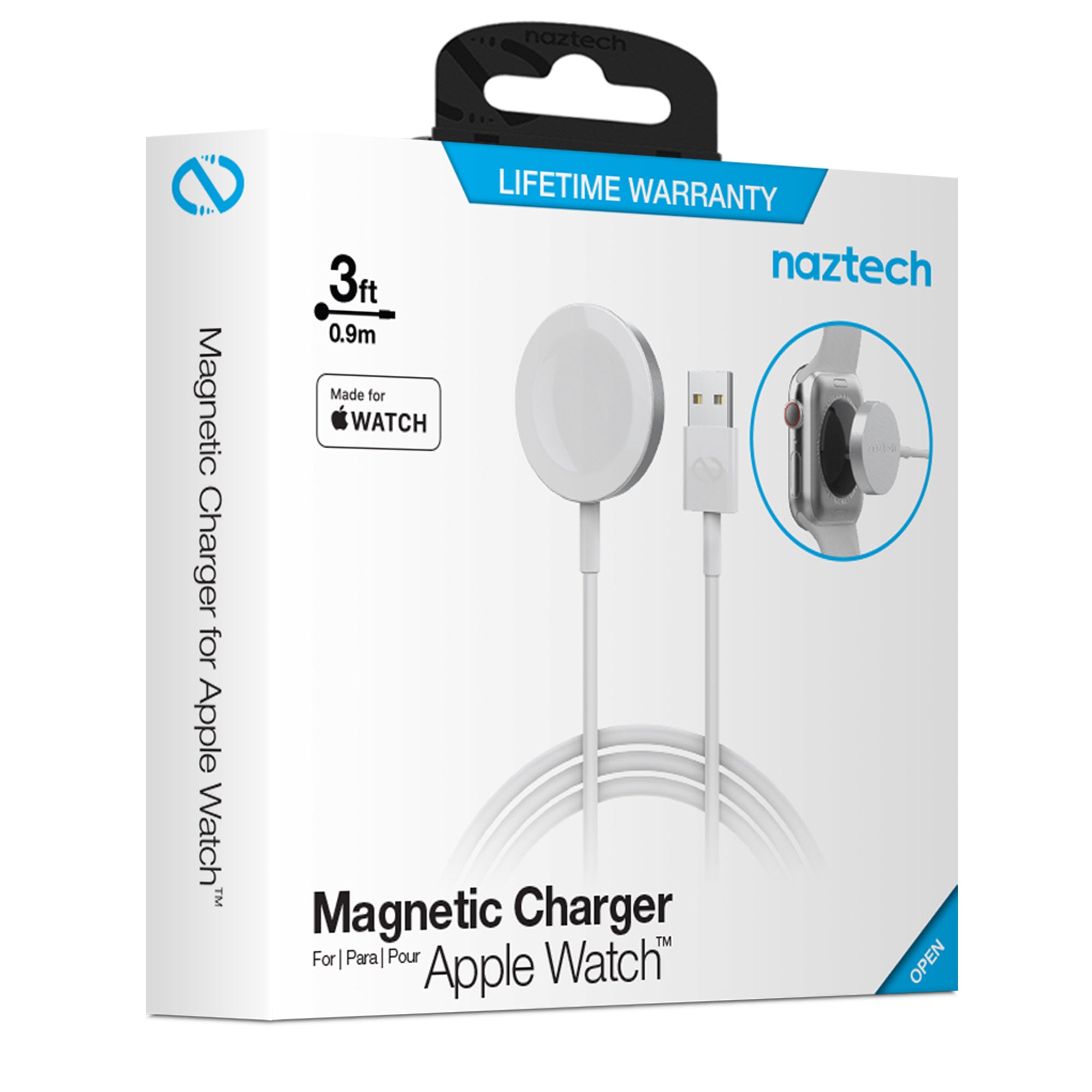 Naztech Magnetic Charging Cable for Apple Watch 3ft