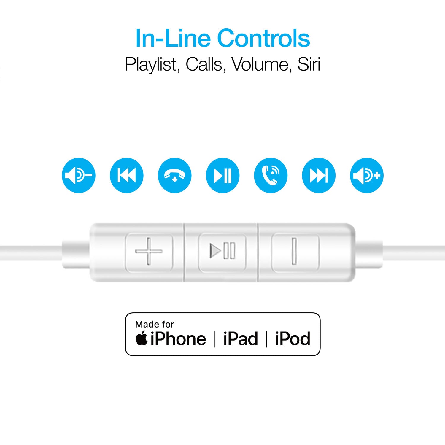 Naztech Platinum High Fidelity Lightning Earbuds