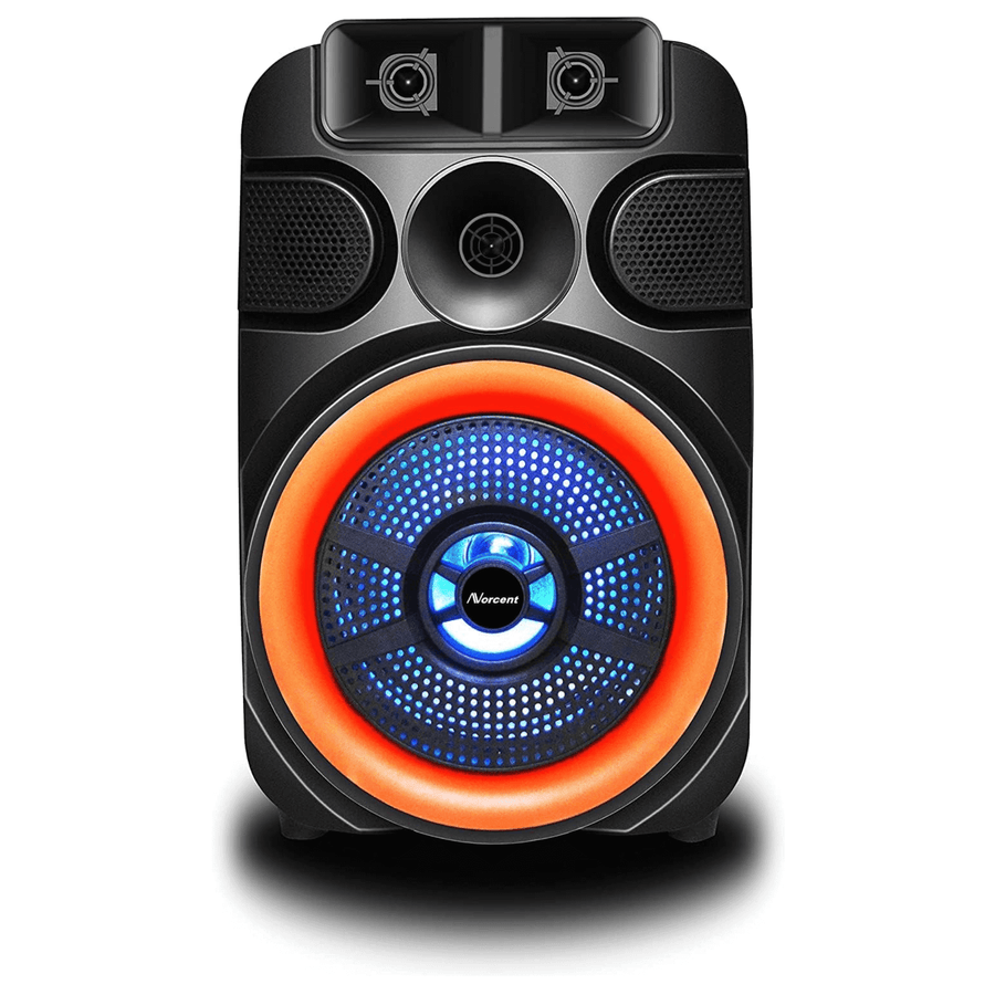 Norcent 8" Portable Bluetooth Outdoor Speaker with FM Radio and LED Lights