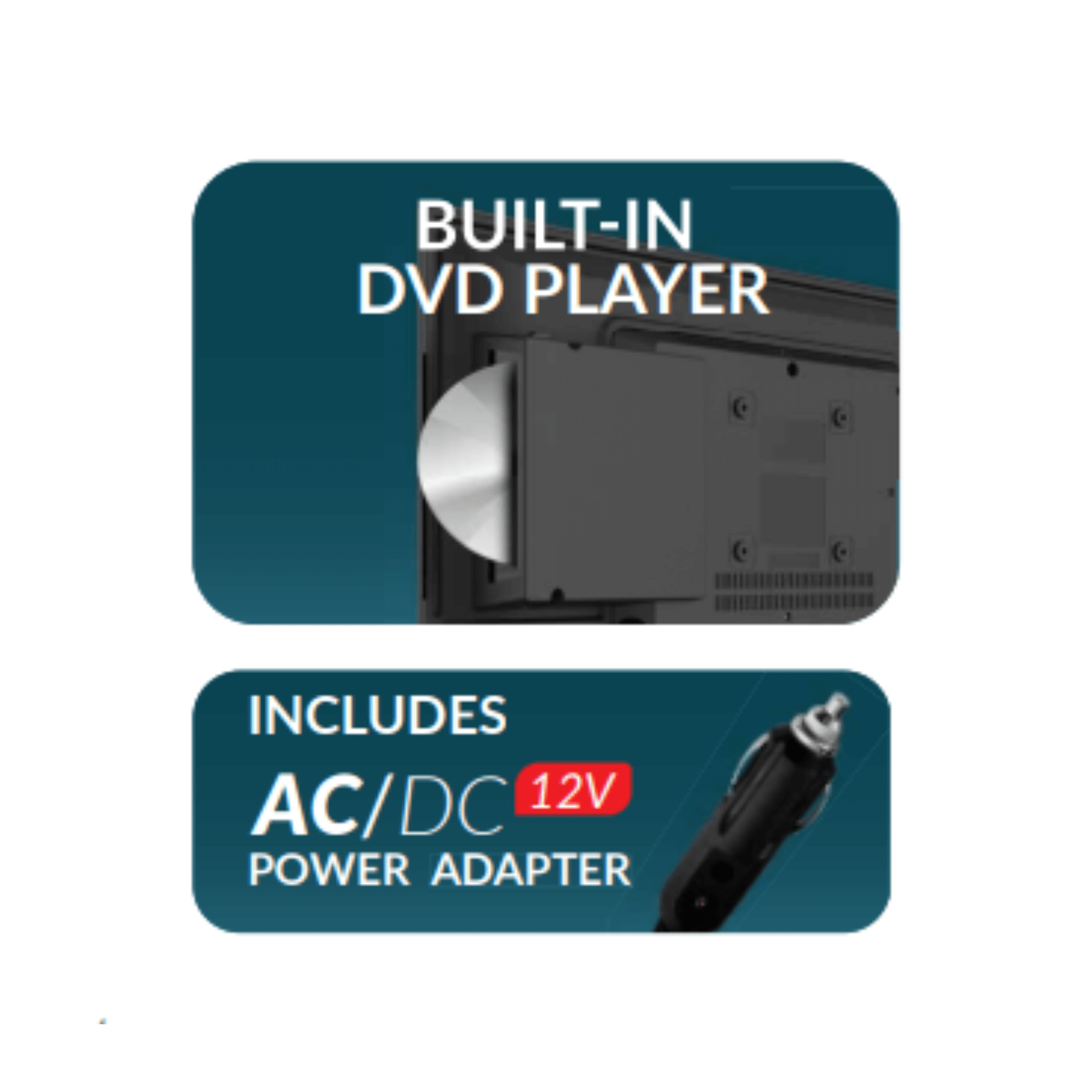 Supersonic Smart 24-inch VDAA DLED AC/DC Television with DVD Player & 12V Car Cord