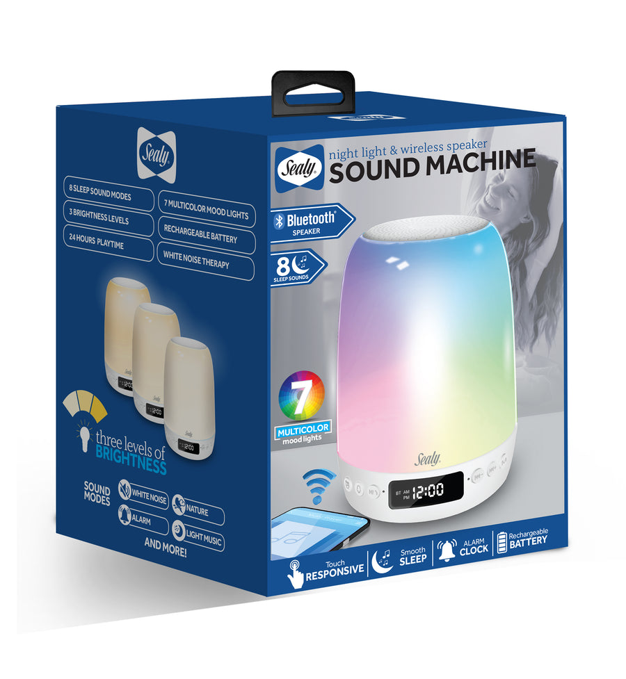 Sealy Bluetooth Multicolor LED Sleep Speaker with Built-In Microphone (SN-105)