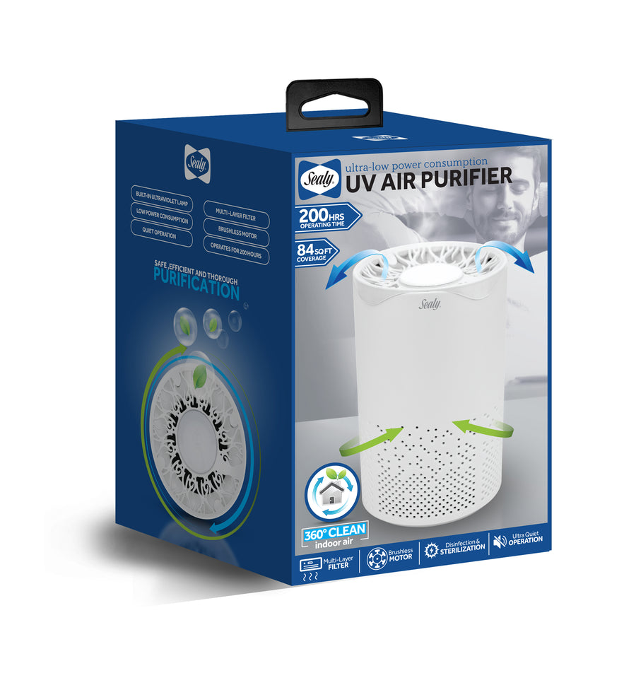Sealy Portable Ultra-Low Power Consumption UV-Light Air Purifier (PF-105)