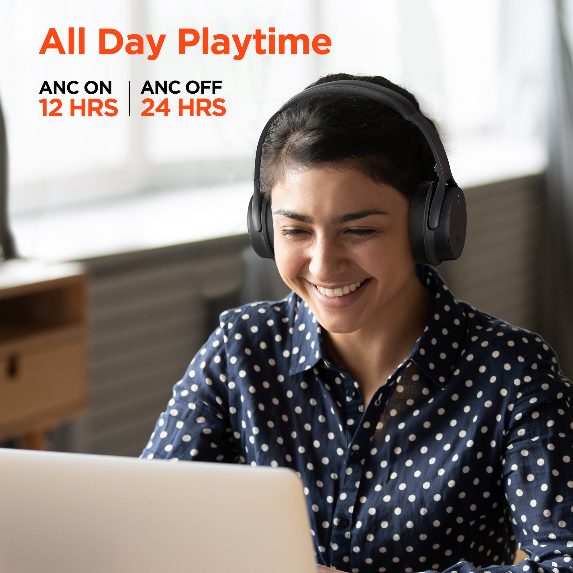 HyperGear Stealth ANC Wireless Headphones with Dynamic Bass Feature