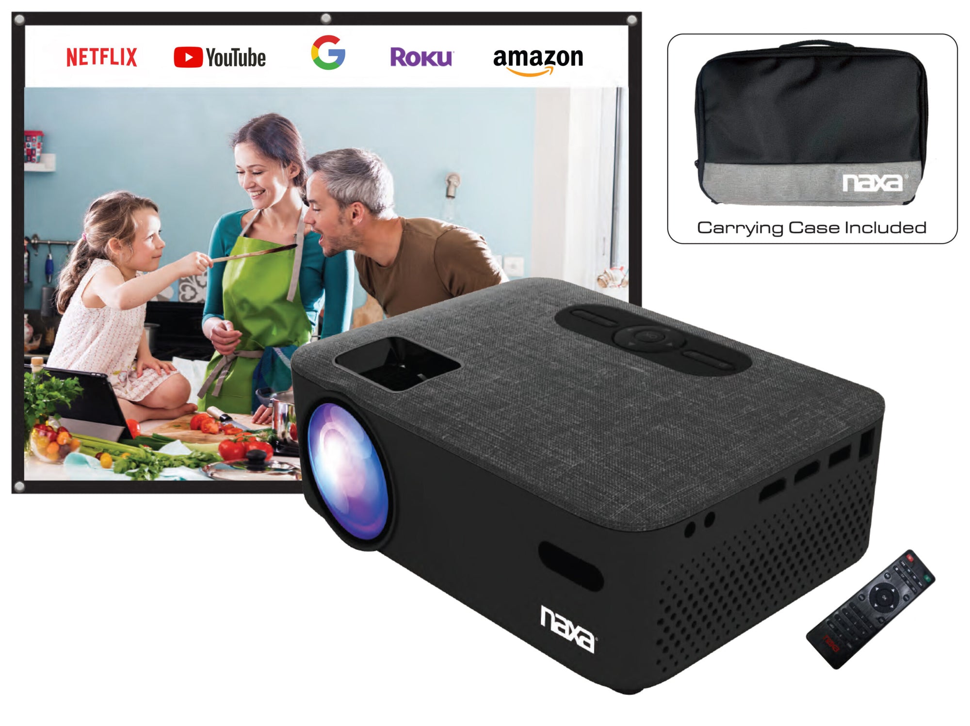 Naxa 150” Home Theater LCD Projector Combo