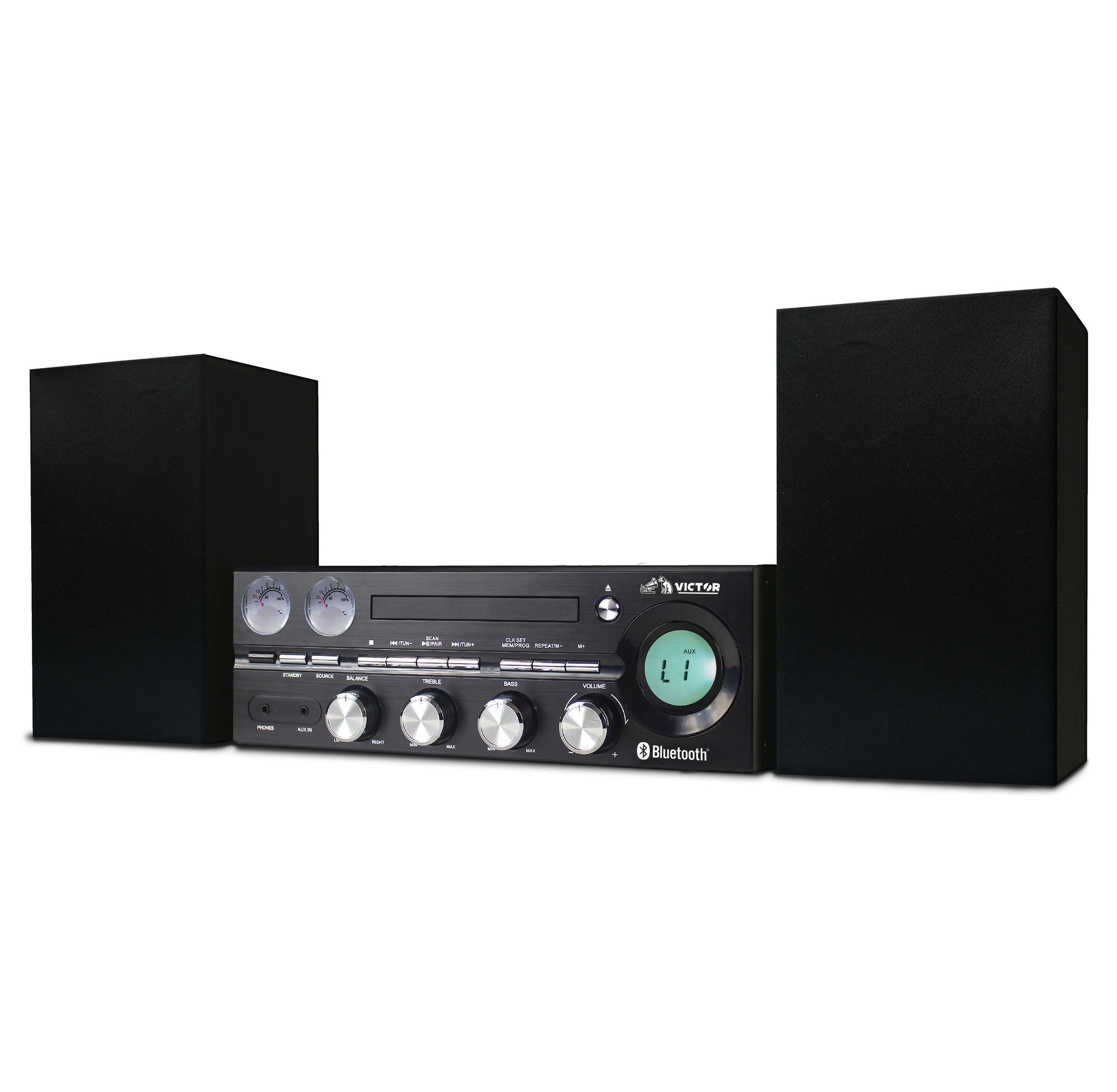 Victor Milwaukee 50W Desktop CD Stereo System w/ Bluetooth