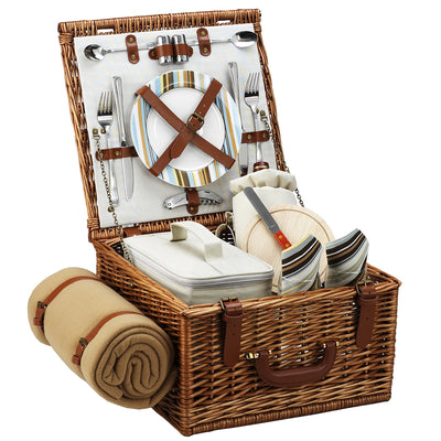 Picnic at Ascot Cheshire Basket with Service for 2 & Blanket (702B)