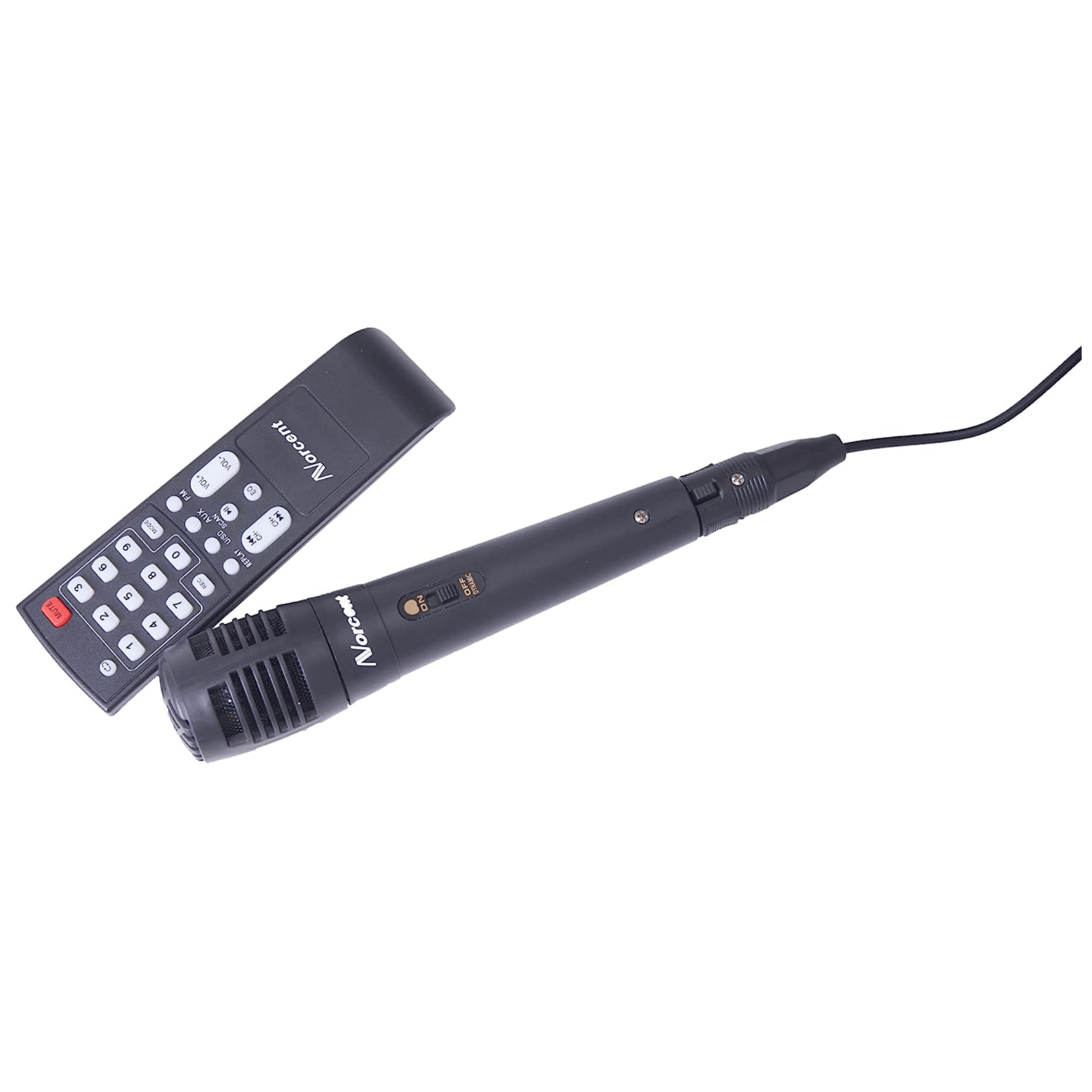 Norcent 12" Portable Wheeled Bluetooth Speaker w Microphone and Flashing Lights