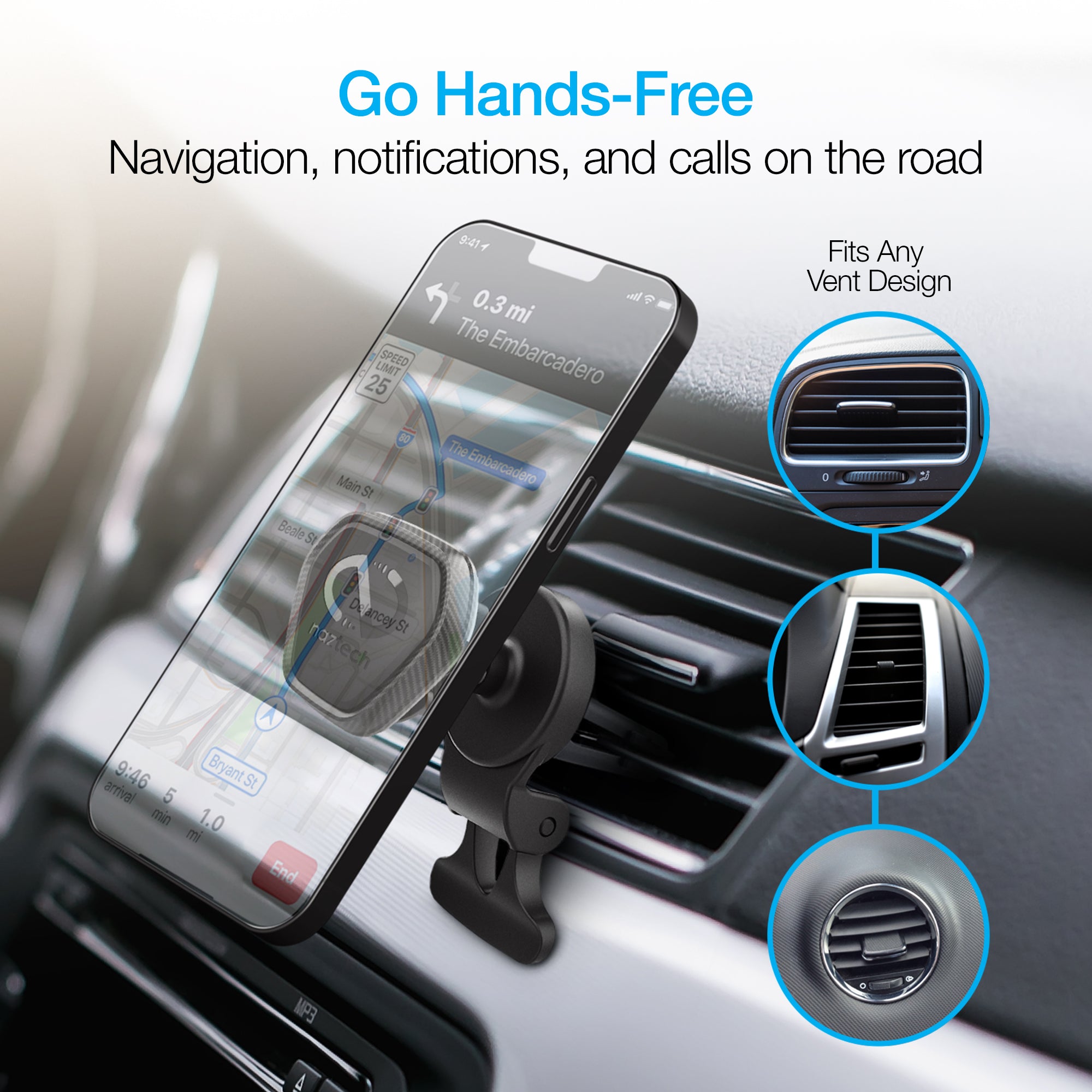 Naztech MagBuddy Elite Hands-Free Vent Mount