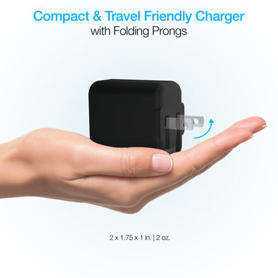 Naztech 18W PD Wall charger + USB-C to USB-C 4ft Cable Blk (15146-HYP)