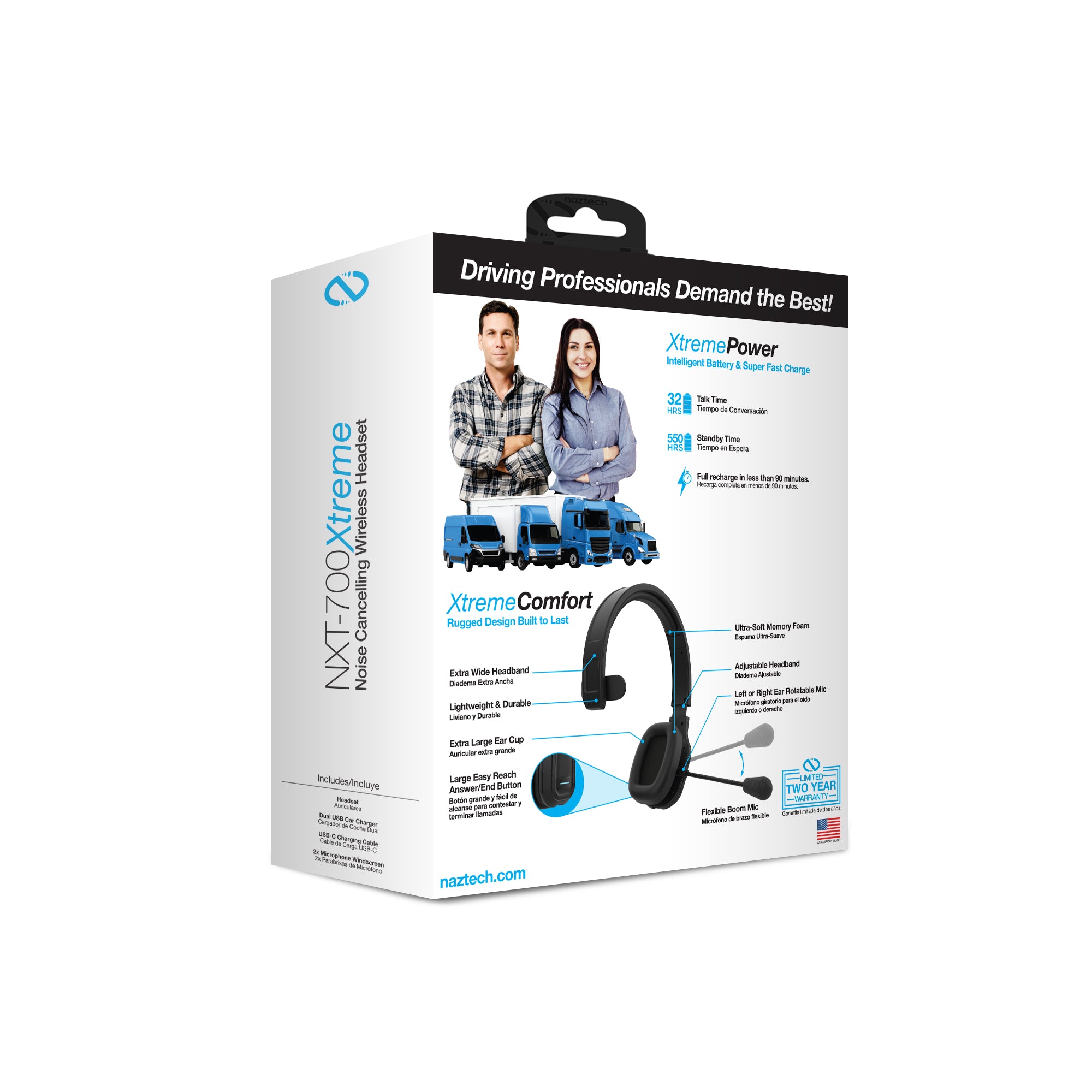 Naztech NXT-700 Xtreme Noise Cancelling Headset for Car Use