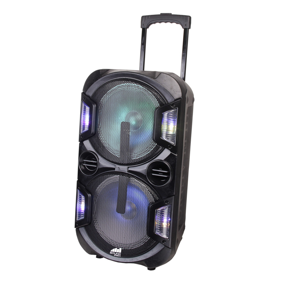Portable Dual 10 inch Bluetooth Speakers with Disco Lights (NDS-1010)