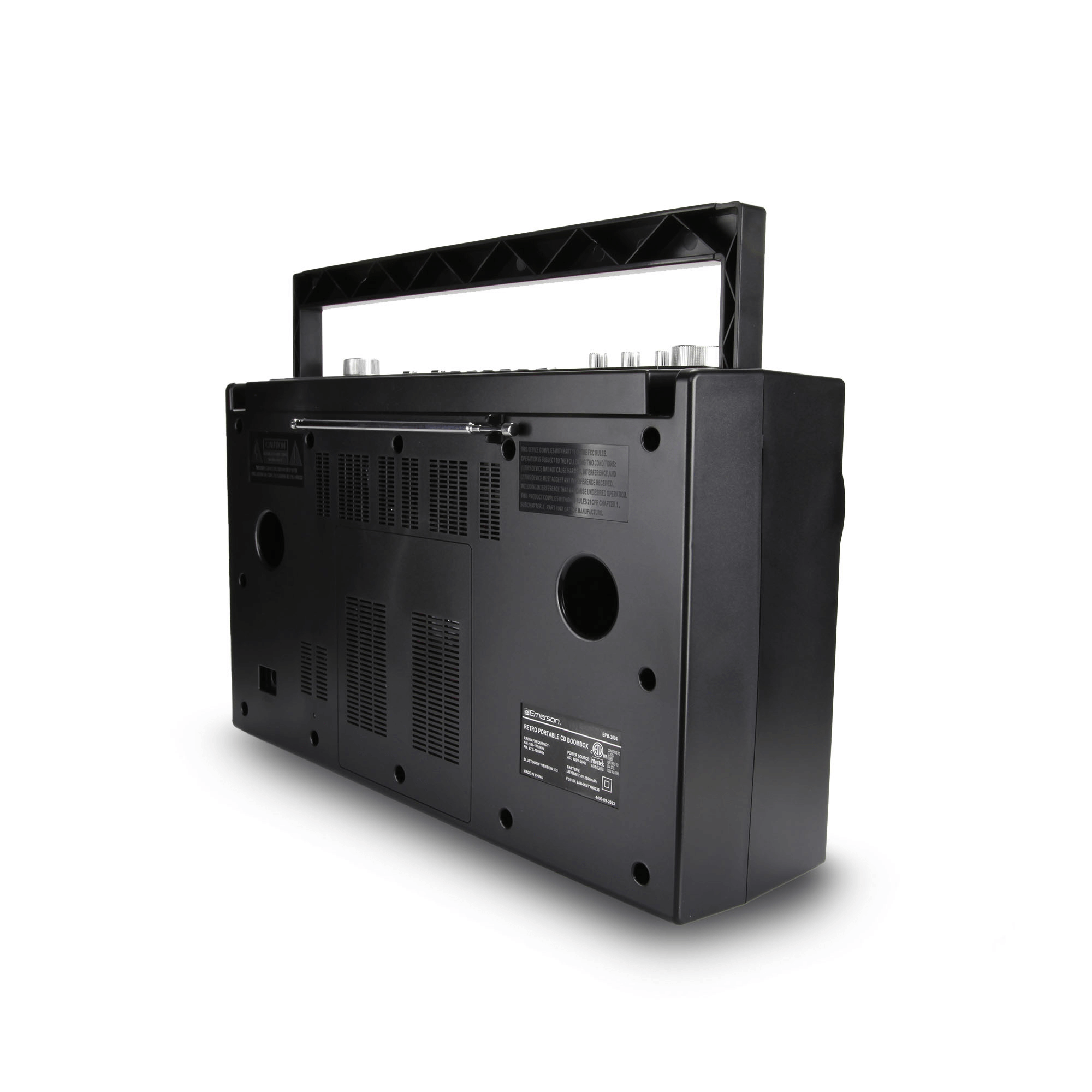 Emerson Retro Portable CD Boombox w Programmable Memory and LED Digital Display