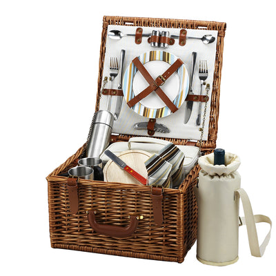 Picnic at Ascot Cheshire Basket with Service for 2 & Coffee Set (702C)