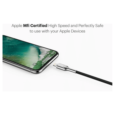 Cygnett Armoured Lightning to USB-C Braided Charging Cable 1M w Durable Design