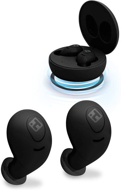 XT-59 Water-Resistant Wireless Bluetooth Earbuds with Round Charging Case (BE-200)