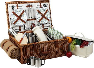 Picnic at Ascot Dorset Basket with Service for 4, Coffee Set & Blanket (704BC)
