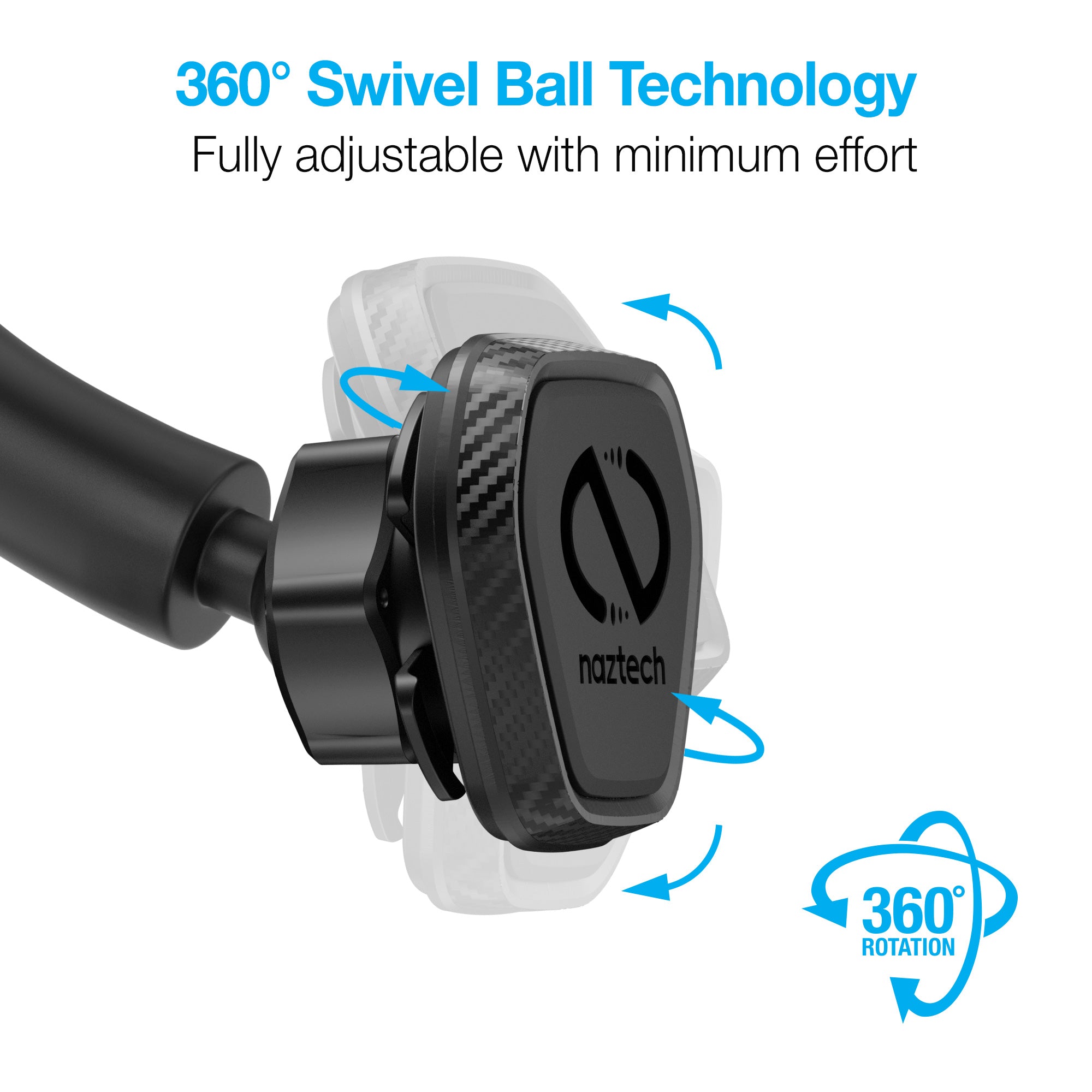 Naztech MagBuddy Elite Windshield Mount with Quick & Easy Installation
