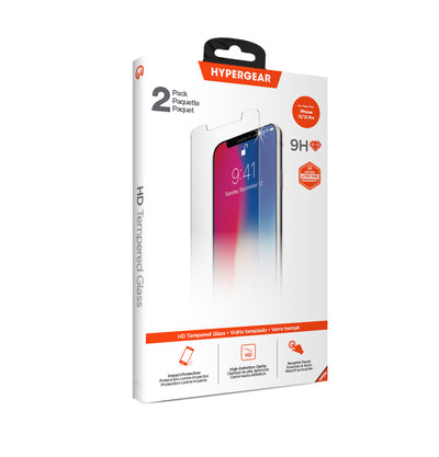 HyperGear HD Tempered Glass for iPhone 12 & 12 Pro - 2pk (15400-HYP)