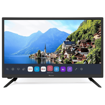 Norcent 24 Inch 720P LED HD Smart TV Wall-Mountable with Surround Sound