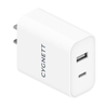 Cygnett PowerPlus 38W Dual Port Wall Charger (20W USB-C / 18W USB-A)