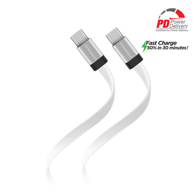HyperGear Flexi USB-C to USB-C Flat Cable 6ft (USBCABLE4-PRNT)