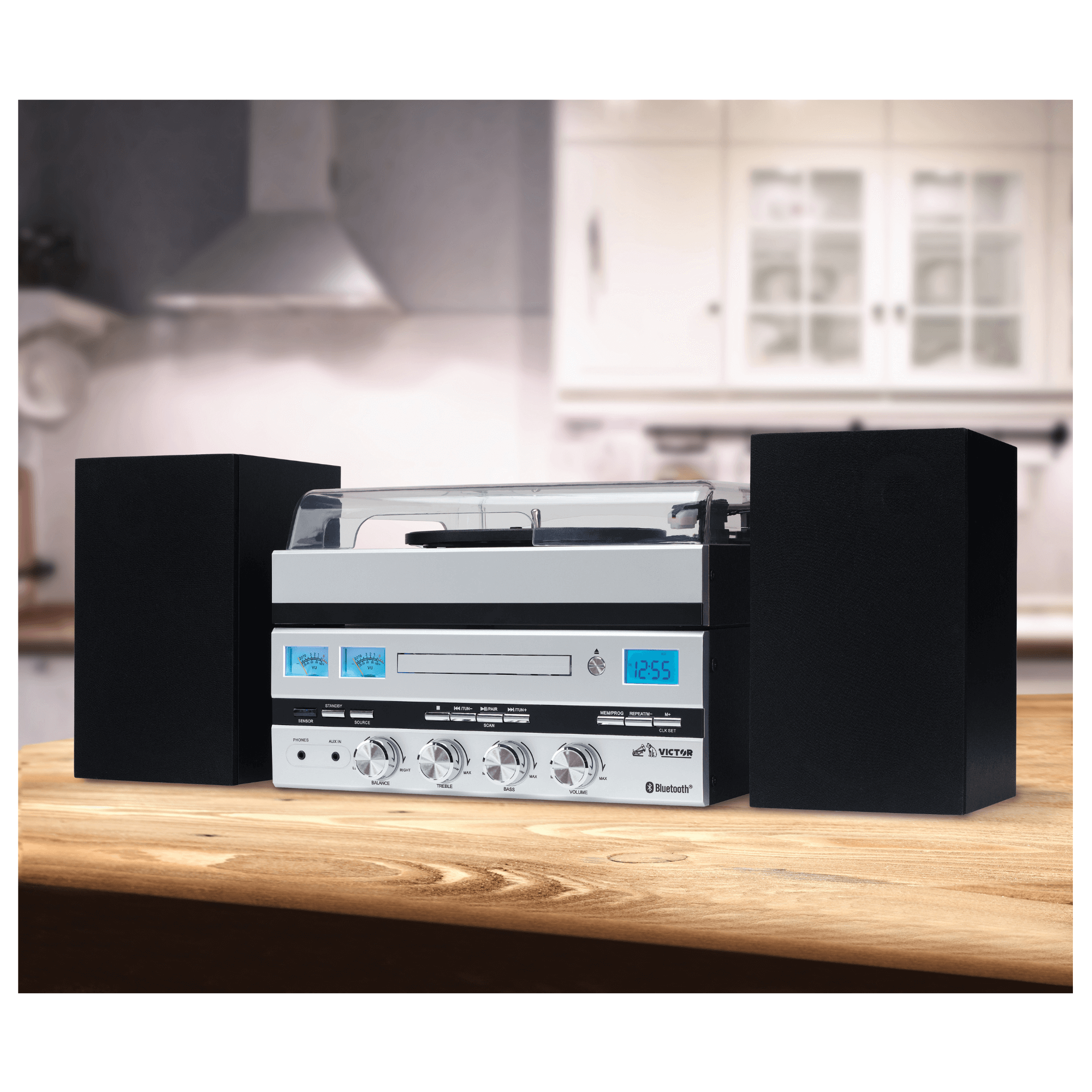 Victor Geneva 5-in-1 Desktop Music Center w Streaming