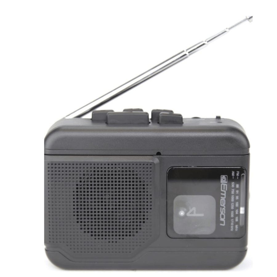 Emerson Portable Cassette Player with Bluetooth Out and Built-In Microphone