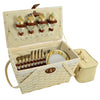 Picnic at Ascot Settler Traditional American Style Picnic Basket with Service for 4 (717W)